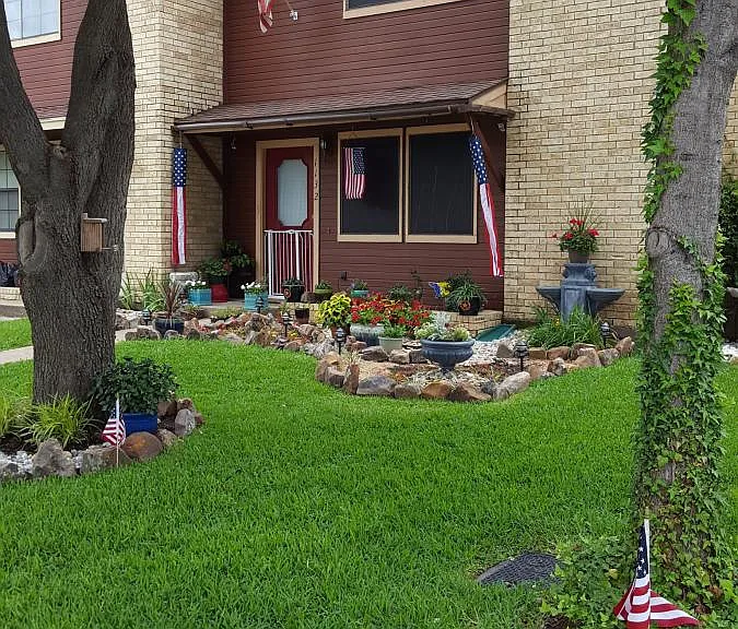 Front Elevation-Note, the grass was wiped out from winter freeze.