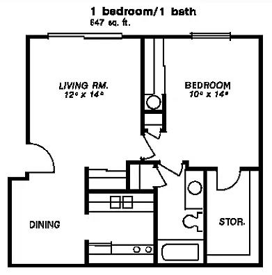 Floor plan One Bedroom