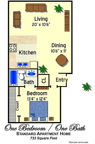Floor plan 1 Bedroom