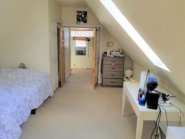 From inside bedroom looking out towards office area