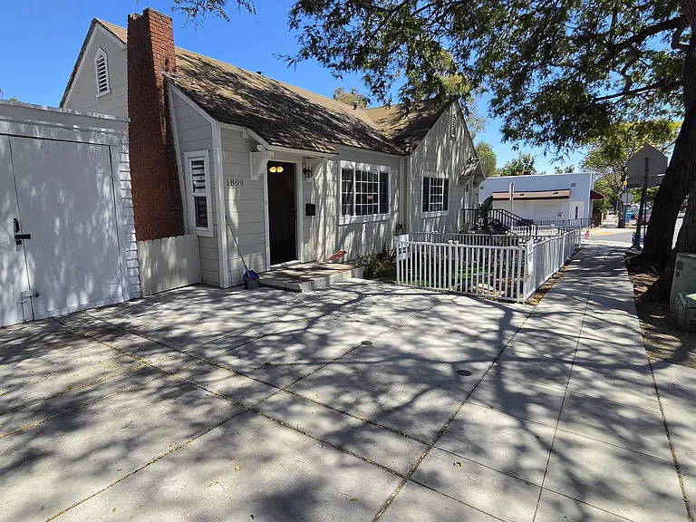 Private driveway next to front door