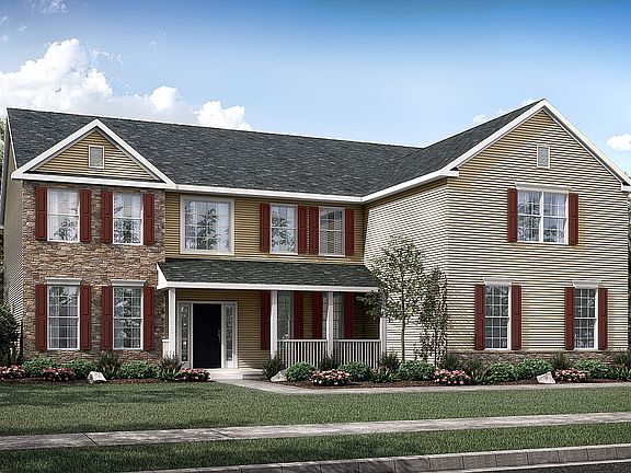 Farmhouse with 3-car garage