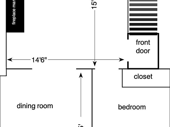 floor layout with dimensions