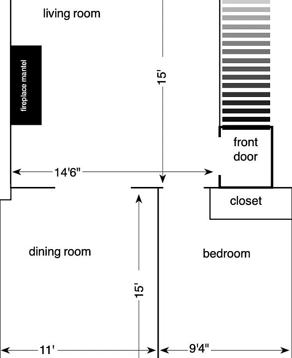 floor layout with dimensions