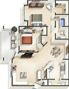 2B-R Floor Plan 2B-R Floor Plan