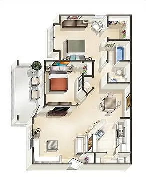 Floor plan 2B-R
