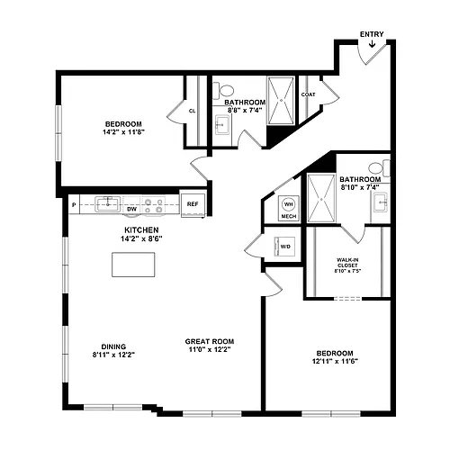 Floor plan 2 Bedroom
