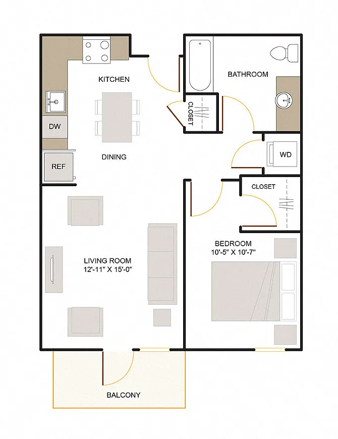 Floor plan B21 1X1
