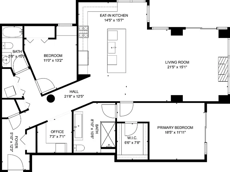 2 bed, 1400 sqft, $6,100 — Photo 2