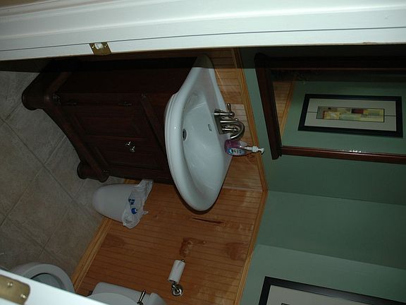 half bath off TV room