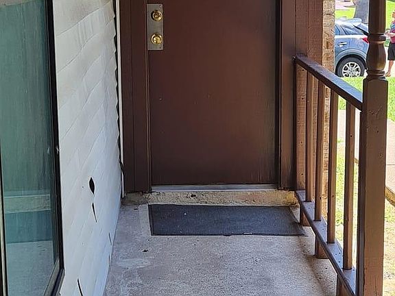 Door to Garage with washer and dryer hook ups