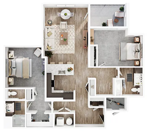 Floor plan 2 Bedrooms, 2 Bathrooms