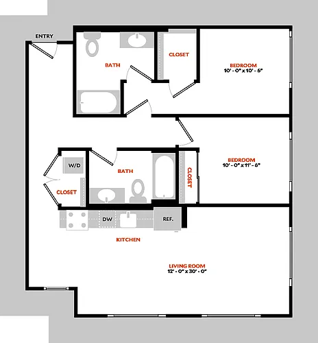 Floor plan South 2C