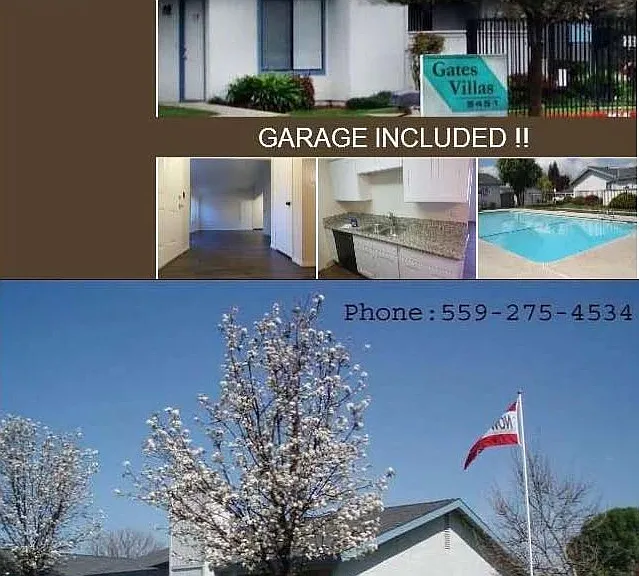 $600 Off First Month Rent,Garge Included With Direct Entry To Kitchen,Small Yard,Gated Community North Off Shaw Avenue