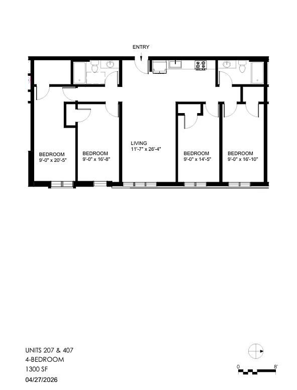 4 bed, 2.0 bath, $1,160 — Photo 3