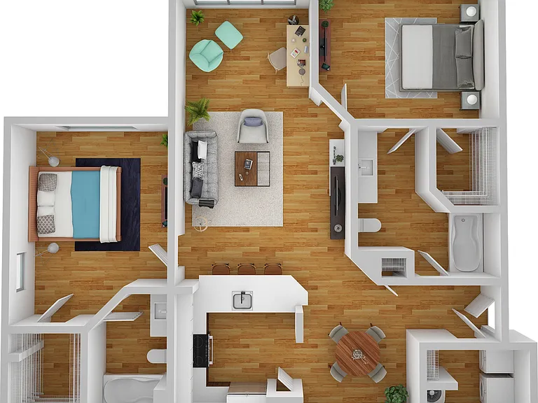 2 Bedroom | 2 Bath | 1137 SF 2 Bedroom | 2 Bath | 1137 SF
