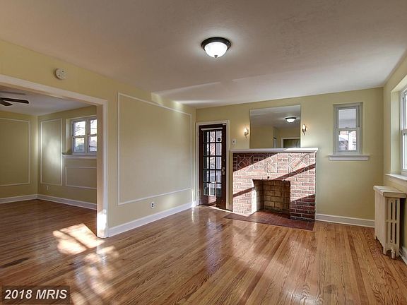 Living room with fireplace