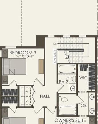 Second Floor 3 br 2 ba