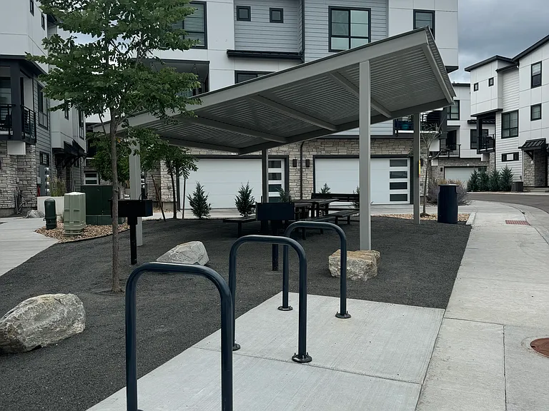 bike locks and gazebo