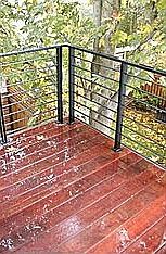 Private deck with kitchen access