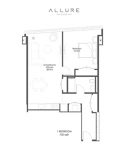 Floor plan One Bedroom