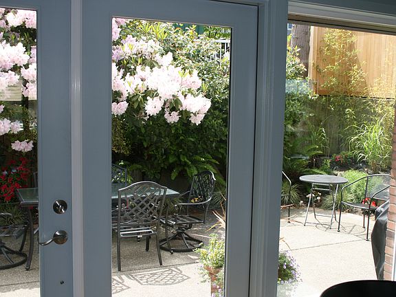 French doors to patio