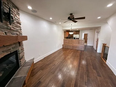 Living Room, Fireplace and Mantle