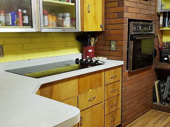 Oven in brick wall