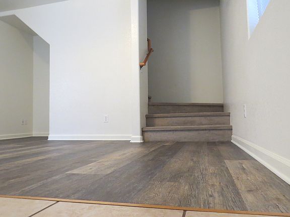 Upstairs to the bedrooms and bathroom