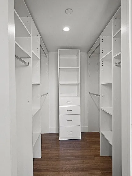 Walk-In Closet with Built-in Organizers