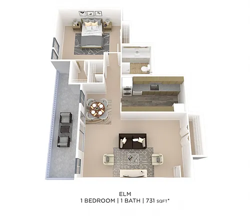 Floor plan One Bedroom