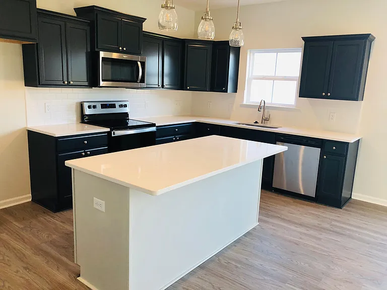 High end cabinetry and quartz countertops