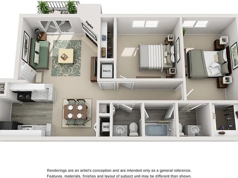 2 Bedroom | 1.5 Bath | 809 SF 2 Bedroom | 1.5 Bath | 809 SF