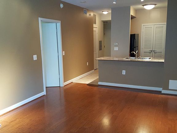 Living room with new hardwood floors