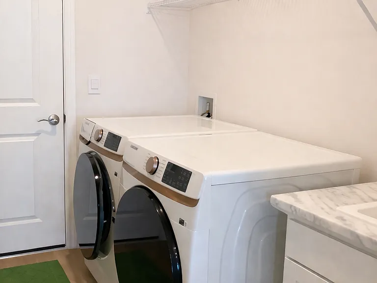 "Full-size washer and dryer included for convenience"