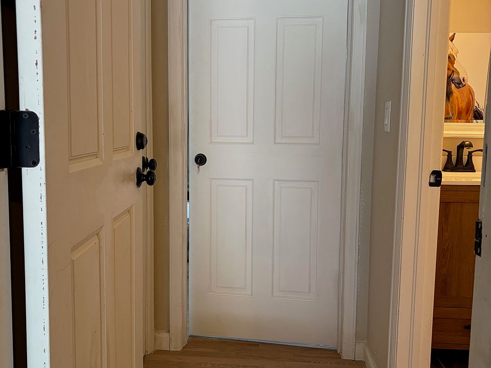 The entrance from the garage.