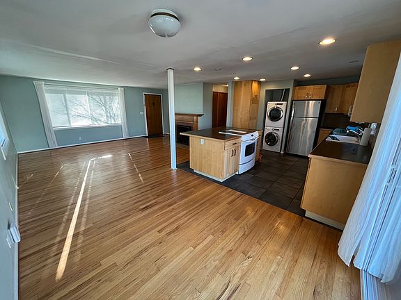 Dining, living and kitchen view