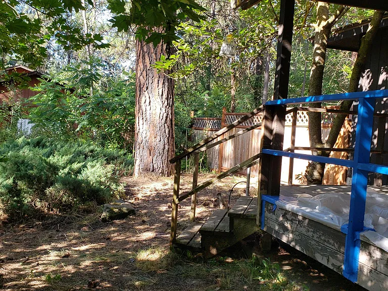Deck rails receiving a colorful coat of paint...summer 2019.