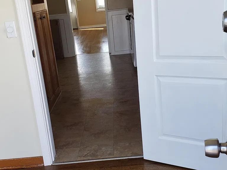 View from sunroom to living room