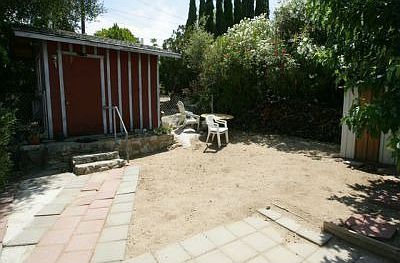 Fenced in back yard
