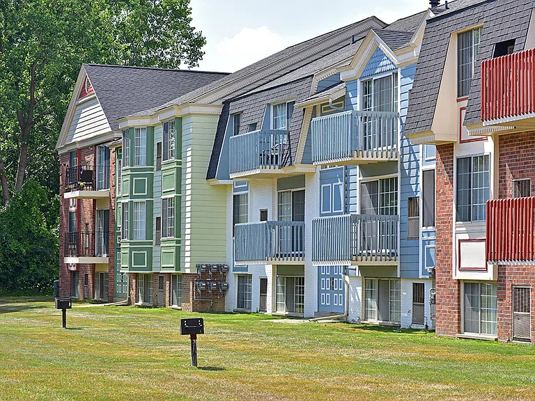 Exterior of buildings at Charter Oak Apartments, Davison, Michigan