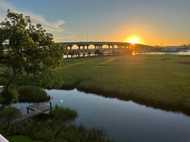 Sunrise view from top patio off master bedroom