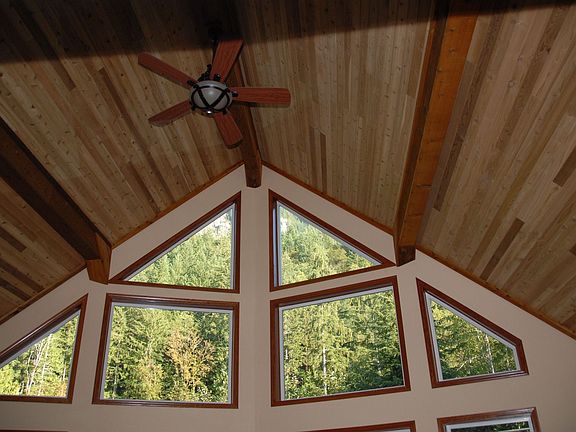 Great room ceiling & windows