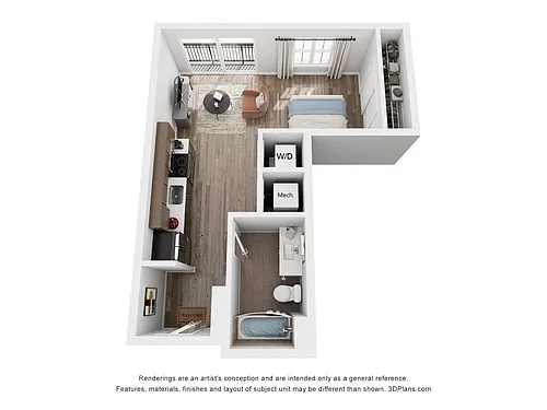 Floor plan Studio D