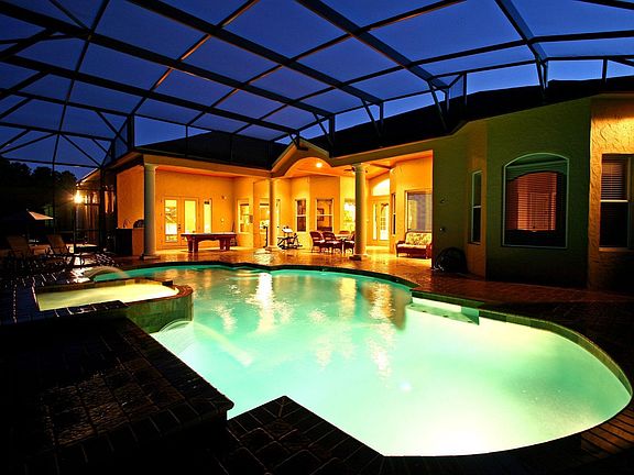 Enjoy the peace and tranquil beauty of the Florida evenings by your pool