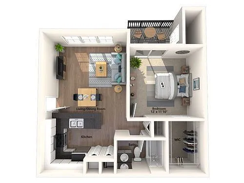 Floor plan 1x1A