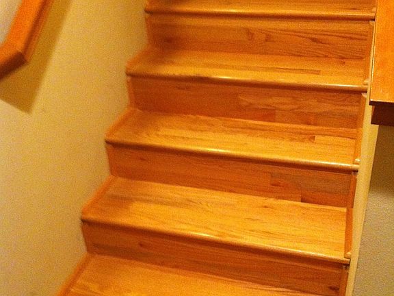 Hardwood on stairs