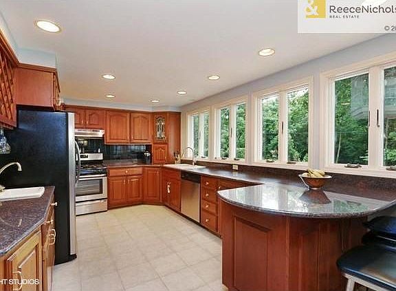 Beautiful view of backyard from kitchen/hearth room.