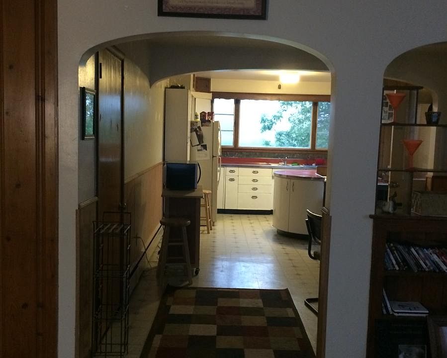 kitchen/dining area as seen from living room
