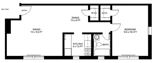 Floor plan 1 Bedroom